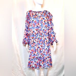 Lauren Ralph Lauren Dress Women’s Size 8 Multicolor Floral Ruffle Fit and Flare